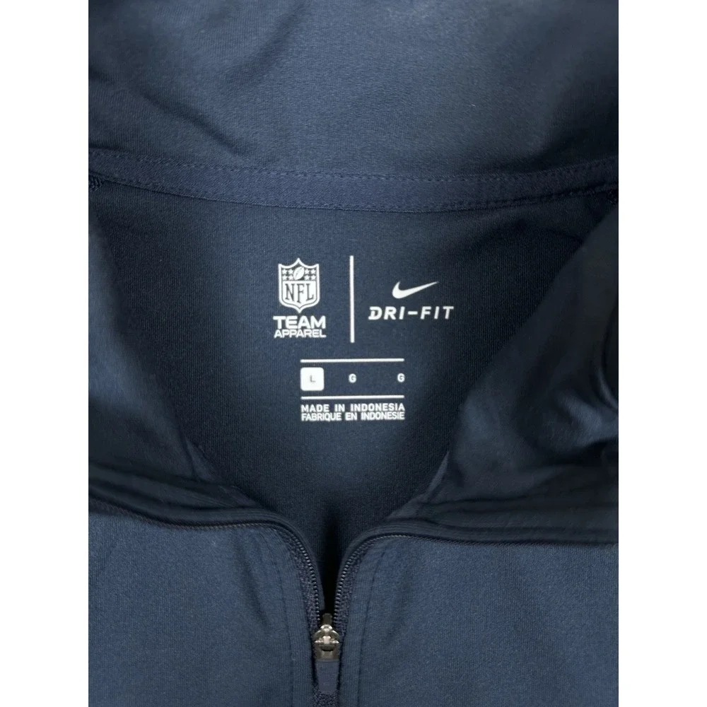 Nike NFL New England Patriots Dri-FIT Quarter Zip Pullover Navy Blue Mens Large